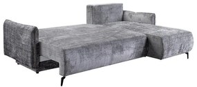 Γωνιακός καναπές - Κρεβάτι Crown Γκρί 248x179x81εκ. 248x179x81 εκ.
