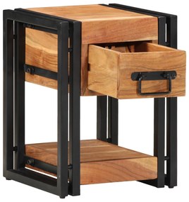 vidaXL Κομοδίνο 30x30x40 εκ Μασίφ Ξύλο Ακακίας