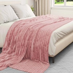 vidaXL Ριχτάρια 6 pcs Ροζ 270 x 240 cm Μαλλί