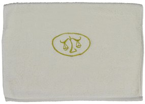 Πετσέτα με ζώδιο Προσώπου 50x100 Ζυγός Εκρού Viopros