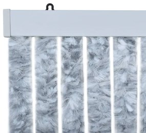 VidaXL Σήτα - Κουρτίνα Πόρτας Λευκό / Γκρι 56 x 185 εκ. από Σενίλ