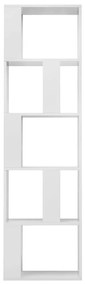 vidaXL Βιβλιοθήκη/Διαχωριστικό Γυαλιστ. Λευκό 45x24x159 εκ Μοριοσανίδα