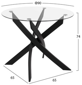 ΣΕΤ ΤΡΑΠΕΖΑΡΙΑΣ 5 ΤΜΧ HM11095.01 ΤΡΑΠΕΖΙ Φ90X74Υεκ. &amp; 4 ΚΑΡΕΚΛΕΣ LEONARDO ΓΚΡΙ