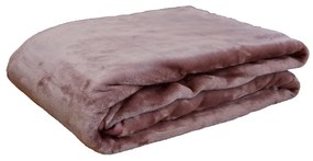 Κουβέρτα Βελουτέ Υπέρδιπλη (220x240) Anna Riska Unicolour Velour Σάπιο Μήλο