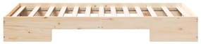 vidaXL Κρεβάτι δαπέδου Καφέ 80 x 200 cm Μασίφ ξύλο πεύκου