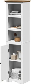 vidaXL Ντουλάπι μπάνιου BODO Λευκό και καφέ 44x30x160 cm