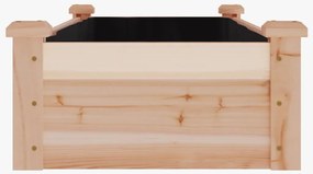 vidaXL Ζαρντινιέρα Υπερυψ. με Επένδυση 120x45x25 εκ. Μασίφ Ξύλο Ελάτης