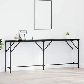 vidaXL Τραπέζι κονσόλας Μαύρη δρυς 200 x 29 x 75 cm