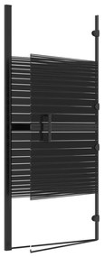 vidaXL Καμπίνα Μπανιέρας Πτυσσόμενη Μαύρη 120 x 140 εκ. από ESG