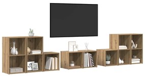 vidaXL ΣΕΤ ΒΑΘΜΟΛΟΓΗΣΗΣ ΤΗΛΕΟΡΑΣΗΣ 8 pcs Artisan Oak 37 x 35 x 72 εκ.