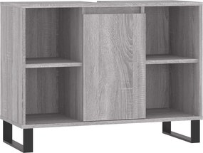 vidaXL Ντουλάπι Μπάνιου Γκρι Sonoma 80 x 33 x 60 εκ. από Επεξεργ. Ξύλο