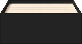 vidaXL Πλαίσιο Κρεβατιού Μαύρο 75 x 190εκ. Small Single