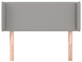 vidaXL Κεφαλάρι με Πτερύγια Ανοιχτό Γκρι 83x16x78/88 εκ. Υφασμάτινο