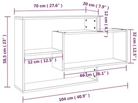 ΡΑΦΙΕΡΑ ΤΟΙΧΟΥ ΚΑΦΕ ΔΡΥΣ 104X20X58,5 ΕΚ. ΑΠΟ ΕΠΕΞΕΡΓΑΣΜΕΝΟ ΞΥΛΟ 815290