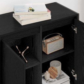 vidaXL Βοηθητικό ντουλάπι Μαύρη Οξυά 79 x 36 x 75 εκ