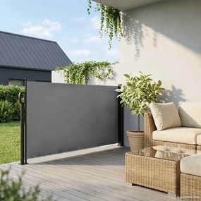 vidaXL Πλαϊνή Τέντα Αναδιπλούμενη Ανθρακί 100x500 εκ.