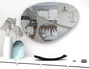 Καθρέπτης Τοίχου Leon 0123169 73x49x2,2cm Grey Megapap Μελαμίνη