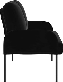 vidaXL Καναπέδες με μαξιλάρι 110cm Μαύρο Κόντρα πλακέ