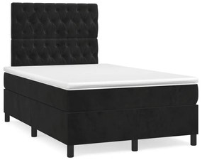 ΚΡΕΒΑΤΙ BOXSPRING ΜΕ ΣΤΡΩΜΑ &amp; LED ΜΑΥΡΟ 120X190 ΕΚ. ΒΕΛΟΥΔΙΝΟ 3270331