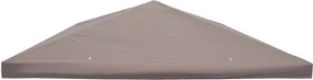 vidaXL Κάλυμμα Γκαζebo Taupe 300 x 300 cm Πολυεστέρας και Χάλυβας