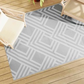 vidaXL Χαλί εξωτερικού χώρου ARAKIL Γκρι 140x200 cm PP
