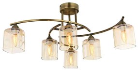 Φωτιστικό Οροφής - Πλαφονιέρα 683AVN1103 Φ51x32cm 6xE14 4W Gold Opviq