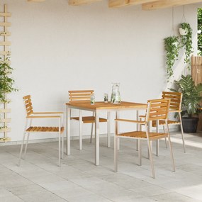 vidaXL Εξωτερικό Τραπέζι Φαγητού 90x90x74.5 εκ. Μασίφ ξύλο ακακίας