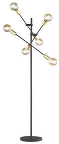 Φωτιστικό Δαπέδου Cross 406700632 Black-Gold Trio Lighting Μέταλλο