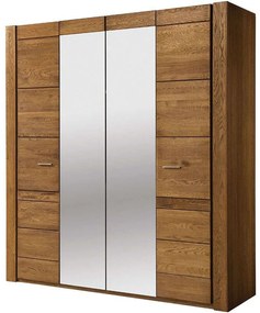 Ντουλάπα Τετράφυλλη Denny 16625529 205x60x225cm Natural Τετράφυλλη