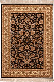 Χαλί (160x230) Βιοκαρπέτ Isfahan 3783B Black/ Cream
