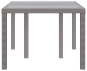 vidaXL Τραπέζι Κήπου Ανοιχτό γκρι 150 x 100 x 73 εκ. συνθετικό ρατάν