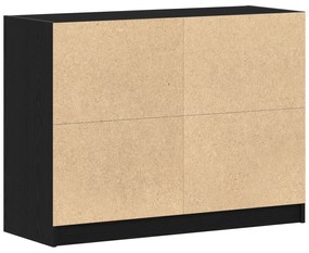 vidaXL Μπουφέ Μαύρο Δρυς 102x37x75,5 εκ Κατασκευασμένο Ξύλο