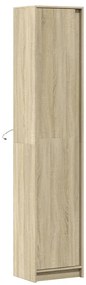 vidaXL Ντουλάπι με LED Δρυς 41,5x32,5x200 εκ. από Επεξεργασμένο Ξύλο