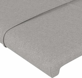 VidaXL Κεφαλάρι Ανοιχτό Γκρι 80x5x118/128 εκ. Ύφασμα