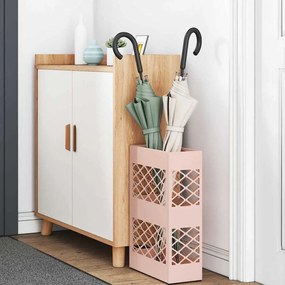 vidaXL Σχέδιο &amp; βάση αποθήκευσης Ροζ 28 x 12 x 41 εκ Ατσάλι