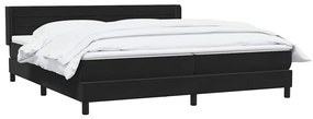 vidaXL Κρεβάτι Boxspring με Στρώμα Μαύρο 200x210 εκ. Βελούδινο