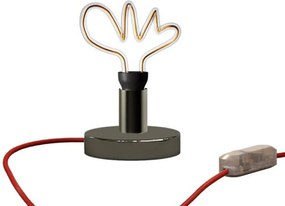 Επιτραπέζιο Φωτιστικό Μεταλλικό Posaluce Cloud Ανθρακί Dimmer