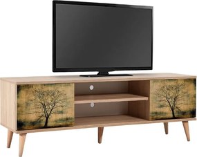 Έπιπλο τηλεόρασης Soho μελαμίνη sonoma 140x40x50εκ