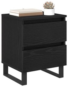 vidaXL Κομοδίνο Μαύρη Οξυά 40 x 35 x 50 εκ. Επεξεργασμένο ξύλο