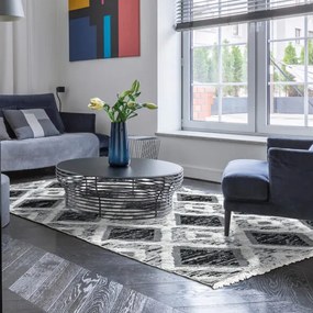 Χαλί βαμβακερό Morocotton 9240 Γκρι       Beauty Home