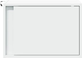 vidaXL Κομοδίνο Επιτοίχιο με Φώτα LED Λευκό