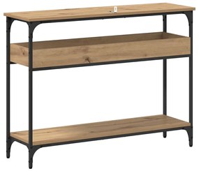 vidaXL Τραπέζι κονσόλας με ράφι artisan δρυς 100 x 29 x 75 εκ.
