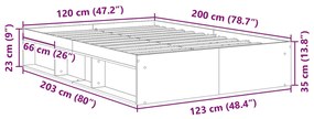 ΠΛΑΙΣΙΟ ΚΡΕΒΑΤΙΟΥ ΧΩΡΙΣ ΣΤΡΩΜΑ 120X200 ΕΚ. ΕΠΕΞΕΡΓΑΣΜΕΝΟ ΞΥΛΟ 3328834