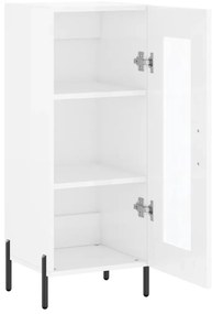 vidaXL Ντουλάπι Γυαλιστερό Λευκό 34,5x34x90 εκ. Επεξεργασμένο Ξύλο