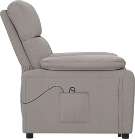 vidaXL Πολυθρόνα Ανακλινόμενη Ηλεκτρική Taupe Υφασμάτινη