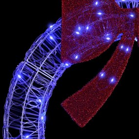 vidaXL Στεφάνι με 150 LED Μπλε 120 cm Ακρυλικό