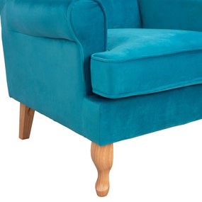 Πολυθρόνα - Μπερζέρα BRANDON HM3073.18 Τυρκουάζ Βελούδο 81x83x101 εκ. 81x83x101 εκ.