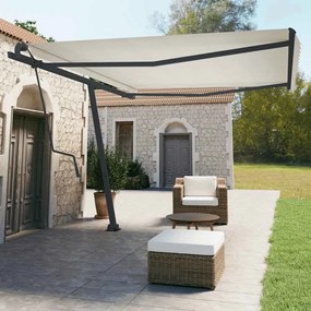 vidaXL Στύλοι Τέντας Σετ Ανθρακί 450x245 εκ. από Σίδερο