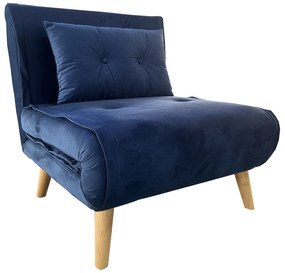 Πολυθρόνα ArteLibre ALFHARD Μπλε Ύφασμα 77x80x79cm