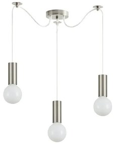 Κρεμαστό Φωτιστικό Οροφής Μέταλλο ADEPT TUBE H300 Φ12 Homelighting-77-8387-Νίκελ Ματ 77-8387